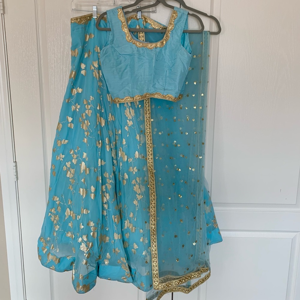 Light blue lehenga